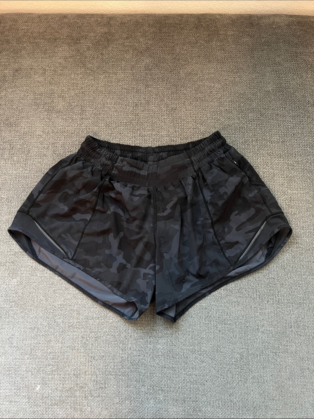 lululemon athletica Black Camo Athletic Shorts